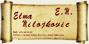 Elma Milojković vizit kartica